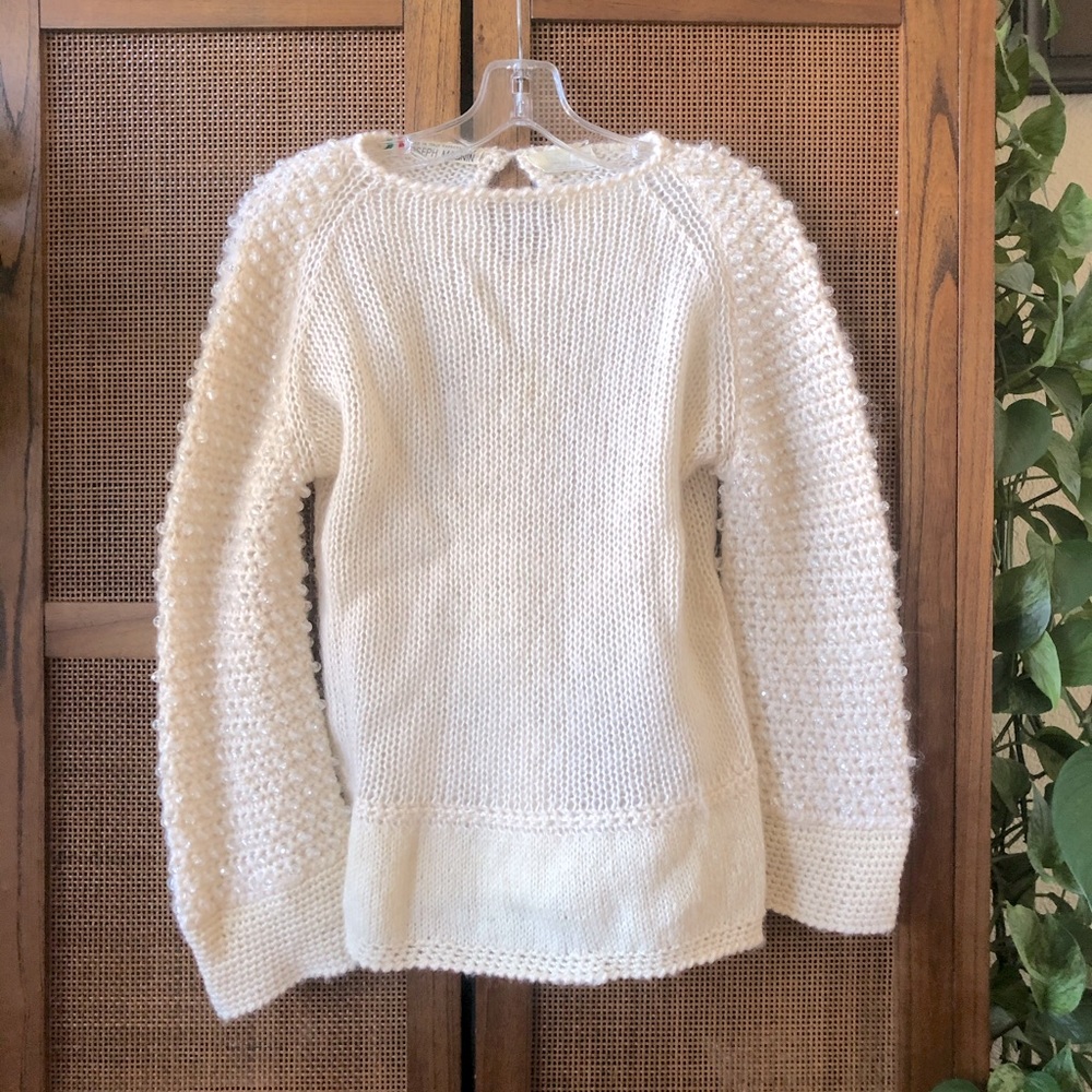 ✨ VINTAGE ✨ Italian Ivory Beaded Sweater